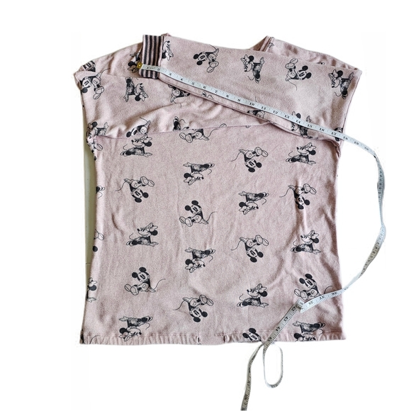 Disney Women's Pajama Top Pink with Black Mickey Pattern - Picture 9 of 15